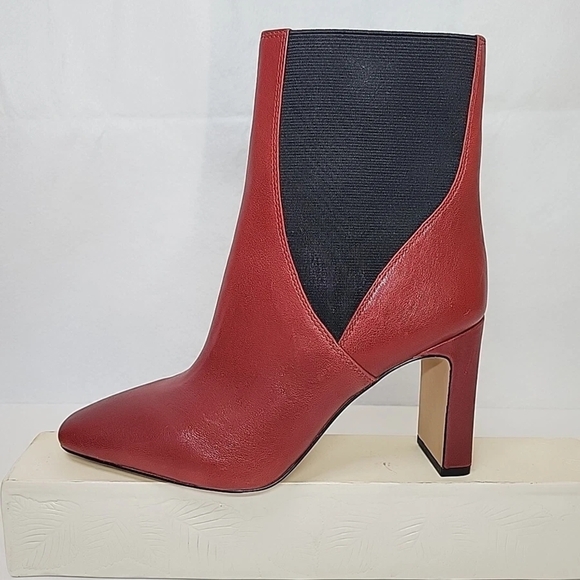 Vince Camuto Shoes - Vince Camuto Red and Black Ankle Boots